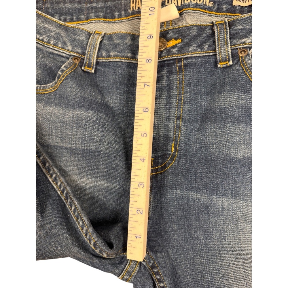 Harley Davidson Curvy Bootcut Jeans Women 34 Blue Medium Wash Denim - Picture 5 of 12